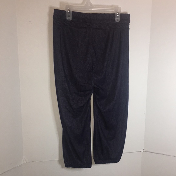 LINDA MICHAEL polyester capri with elastic cuffs and drawstring waist SIZE l/xl - Picture 5 of 7